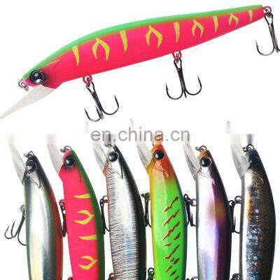 Three Hook Slow Sinking Mino Bionic Plastic Bait Long-Range Throwing Bass Mouth Raising False Bait Hovering Bait