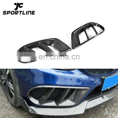 Carbon Fiber W205 Sport Fog Lamps Cover for Mercedes Benz C300 C400 C450 C43 AMG Sedan 15-17