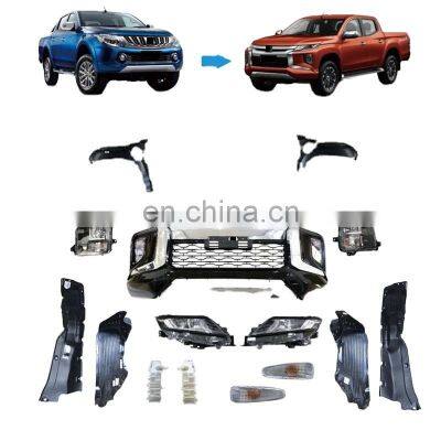 New Facelift Durable Quality Body Kits For MITSUBISHI TRITON 2015 Upgrade To 2019-2020 Car Bumpers