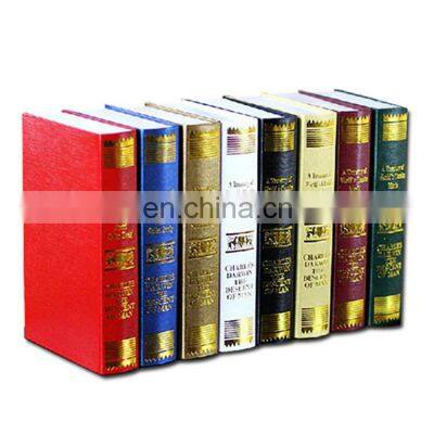 Wholesale packaging boxes gift box book shaped box cheap high quality decorative Fake book with hot stamping