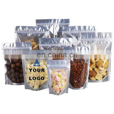 Food grade custom aluminium foil powder pouch stand up matte dried food powder pouch custom spice packaging with zipper