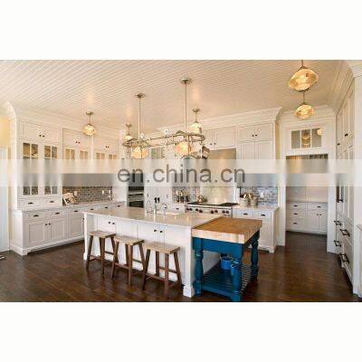European Classic Cabinet Kitchen With Wood Roman Column Design