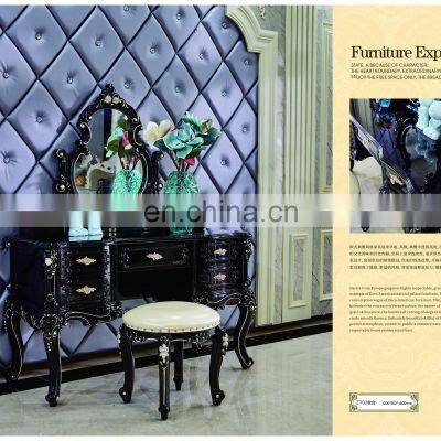 European Luxury Furniture Wooden Beds Cama Bed Frame Queen Size