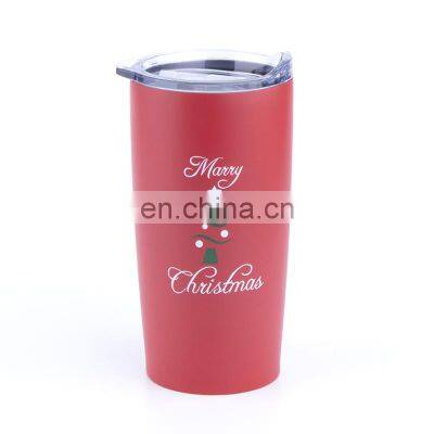 Amazon Hot Sale 20oz Customize Stainless Steel Small Vacuum Wine Tumblers For Christmas Gifts