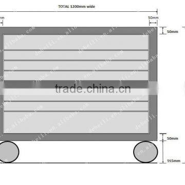 Removable steel storage cabinet with wheel to store tools AX-1200-8D