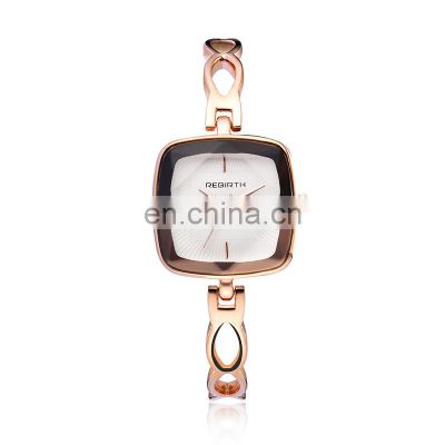 REBIRTH RE112 Lady's Fashion&Casual Watch Quartz Movement Graceful Simple Style Stainless Steel Band Business Watch