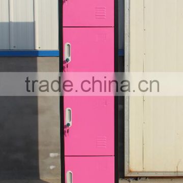 (DL-SL1)China manufacturer folding colorful 4 tier steel lockers storage locker for employee/vertical 4 door steel metal locker