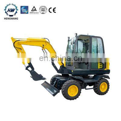 4 ton diesel engine hydraulic wheel excavator china manufacturer mini excavator in south africa