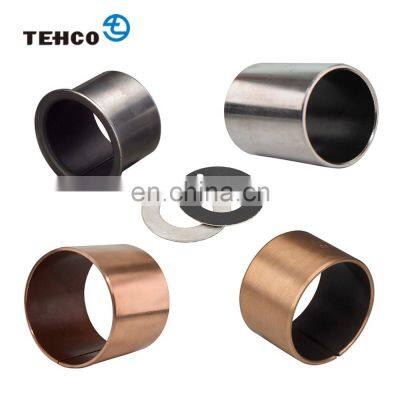 China Wholesale Steel Base Composite Metal Bush Wrapped Sleeve DU Bearing Self-lubricating Sleeve Bushing for Print Machine.