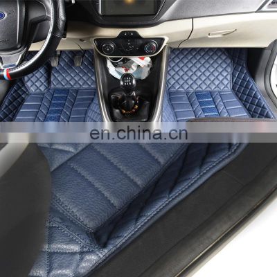 HFTM Wholesale OEM 2022 New Design Waterproof Trunk Universal Leather Black Red  Brown Beige Car Mats for Ford ESCORT