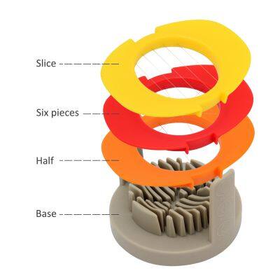 Kitchen Accessories Home and Kitchen Gadgets Kitchen Accessories 3 In 1 Multifunctional Egg Cut Tools Egg Cutter Slicer For Hard Boiled Eggs photo-5