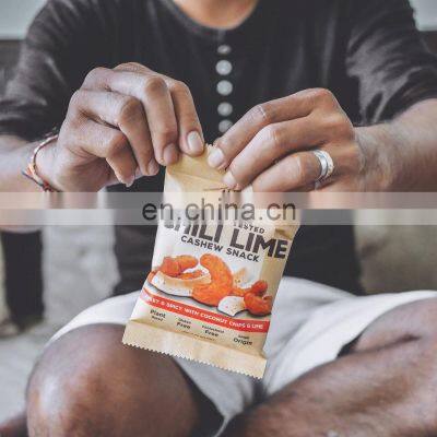 35g Cashew Nut Sanck Custom Printed Matte Glossy Kemasan Roll Sachet Plastic Packaging Bag photo-2