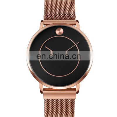 Minimalist men wristwatch fashion brand Skmei 9197 top quality 30m waterproof mesh belt quartz watch