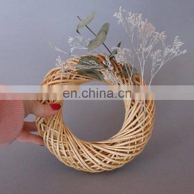 Hot Selling Wicker Christmas Rattan Wreath Garland Small Decorative Ring Decor Vietnam Supplier