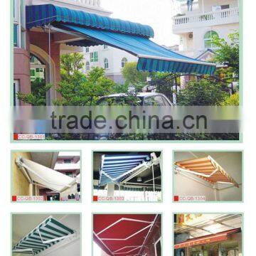 Folding arm awning