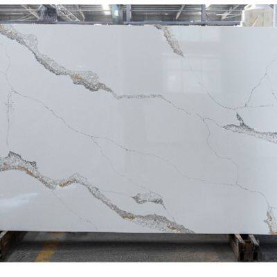 Code：8082，Calacatta artificial stone quartz slab kitchen countertops