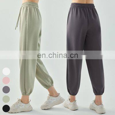 Ladies Running Drawstring Jogging Pants With Pockets Wholesale Workout Yoga Wear Custom Logo Casual Joggers Women Jogger Pants