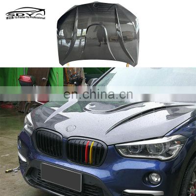 X1 F48 F49 HM Style High Quality Carbon Fiber Engine Hood Engine Bonnet For BMW X1 F48 F49