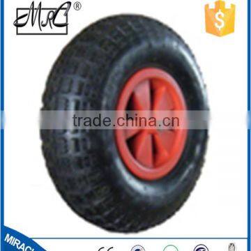 Cheap Wholesale Two Wheels Wagon Wheel Small Rubber Wheelbarrow Wheel 4.10 / 3.50-4 photo-2