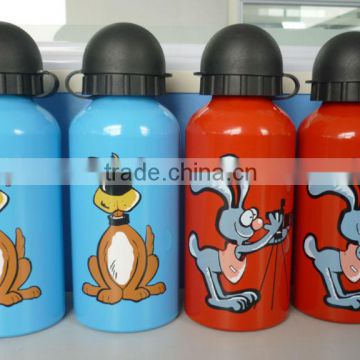 cute round cover aluminium sports suction nozzle bottle