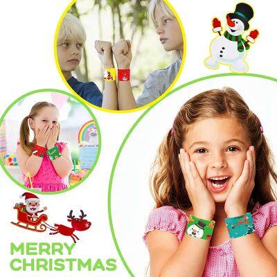 Custom Make Santa Snaps Ring Merry Christmas Style Design Silicone Slap Band photo-3