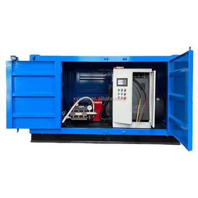ultra High Pressure Hydro Jetting Machine Water Jet Eqipment 2500bar Electric Motor Drive