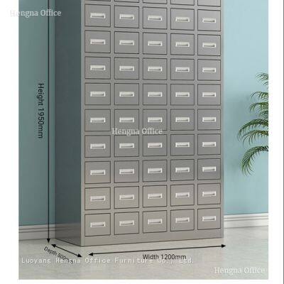 Промышленный белый шкаф для раздачи трав с множеством ящиков - HDC683 | Органайзер из нержавеющей стали с лотком для этикеток для магазина китайской медицины