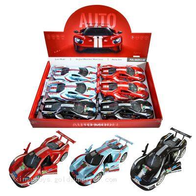XINYU Diecast Model Cars 1:24 Scale Sport Wheels Car Toy Sound & Light for Kids
