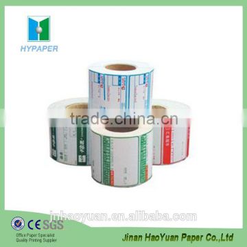 customized pre-printed self adhesive label sticker roll