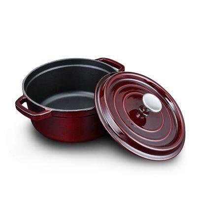 OEM Heavy Duty Cast Iron Enamel Casserole Set Modern Dutch Oven Pot Factory Direct