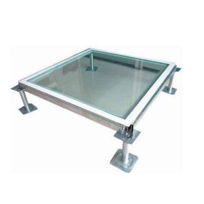 Anti-static Glass Floors Specially Designed for Computer Rooms. Double-layer Laminated Tempered Glass, Allowing Observation of the Cables Below. photo-3