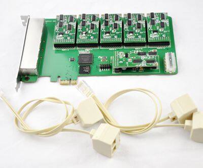 Newest 24 Ports Asterisk Fxo Fxs Card,ippbx Pci Card, Asterisk PCIe Card photo-5