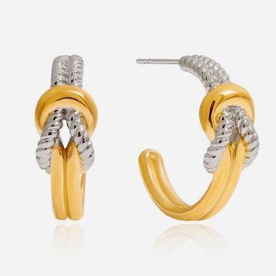 Trendy Stainless Steel Jewelry Set: Necklace and Earrings for Wholesale photo-2