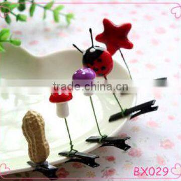 Hot sale fashion cute and lovely sprout hair clips DIY plant hairpin