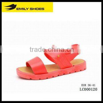 Lady's coral comfortable PCU sandal