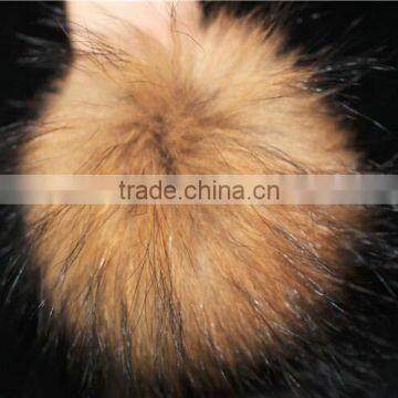 Natural Real Raccoon Fur Pom Poms For Shoes Bag Fur Cap Accessories