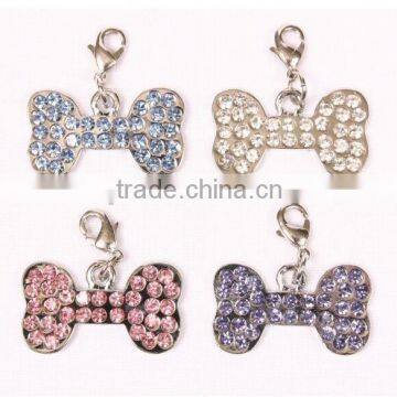 zinc alloy DIY bone rhinestone charm pendants