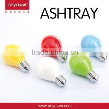 D536 Light Shaped Bulb Metal Plastic Melamine Ashtray Promotion Item