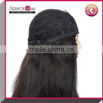 Qingdao u Part Wigs for Black Women Brazilian Virgin Hair Silk Straight Machine Made photo-5