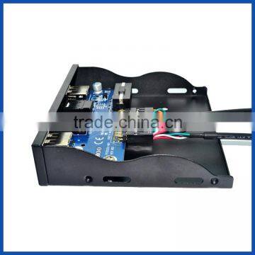 New 3.5" Floppy Bay Internal 9Pin to 2 Port USB 2.0 HUB and HD Audio 3.5-in PC Floppy Front Panel photo-3