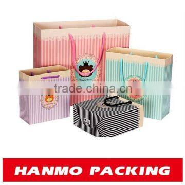 oem design high quality handcraft printed paper bag with handle