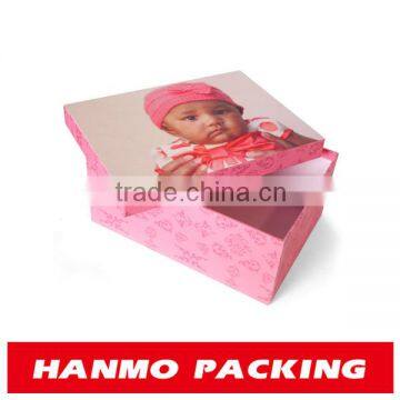 custom made bottom&lid box for baby suit wholesale