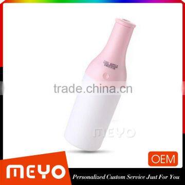 Custom Logo USB Bottle Design Mist Humidifier With Lighting Function