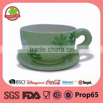 Colorful ceramic flower pots