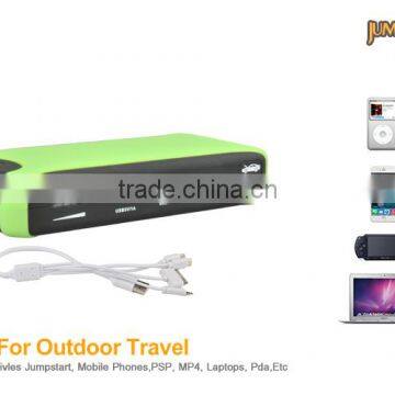 400A 12000mAh Portable Car Jump Starter Power Bank with Emergency LED light support 5V-2A USB 19v 12v output