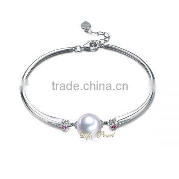 Wholesale silver jewelry natural freshwater pearl bracelet