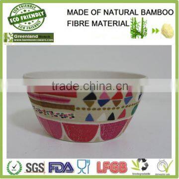 flowers custom hand painted natural bamboo fiber bowl sets