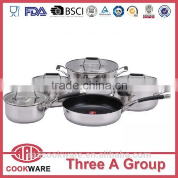 DW 9pc cookware set with silicone handle