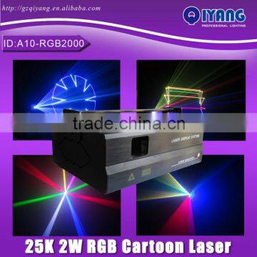 HOT SALE ILDA rgb animation laser 2000mw for stage