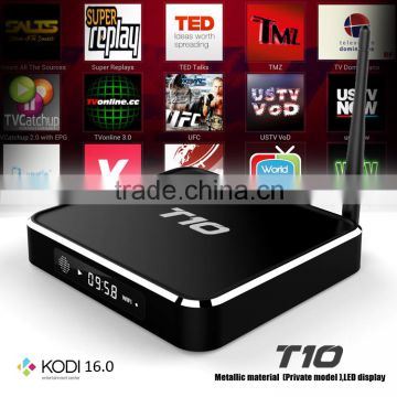 T10 S805 quad core high speed android tv box with external antenna